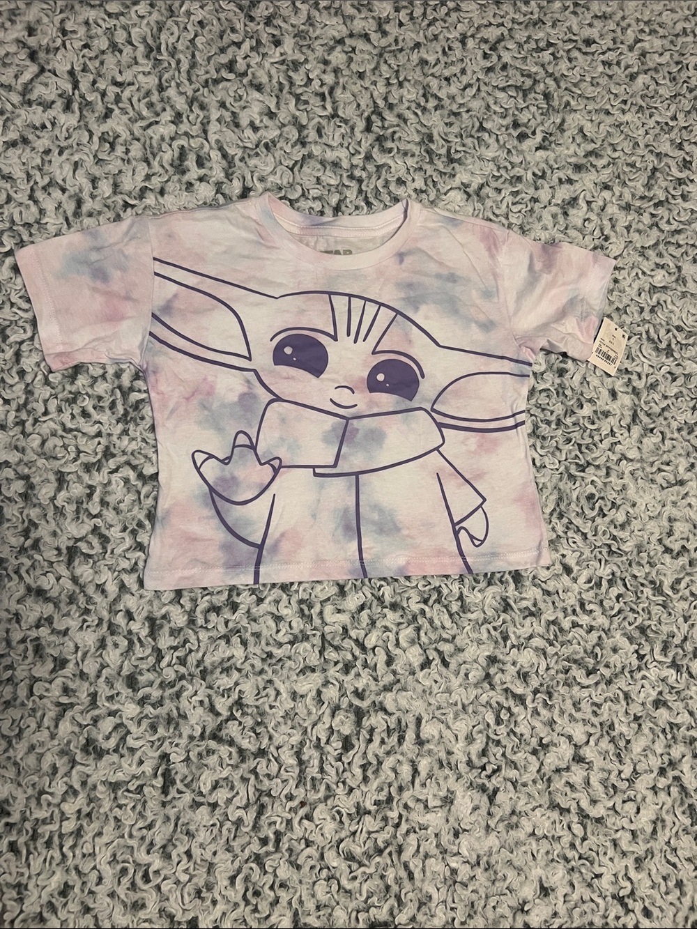 Star Wars Tie-Dye Baby Yoda Graphic cropped Tee